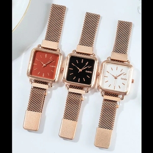 <strong>Magnetic</strong> Buckle Quartz Watch Diamond Jewelry Lady Watch Set Bracelet Necklace <strong>Earrings</strong> Ring Watch Set for Women Gift Set CD094 - Product Image 4