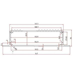 Customizable Length Split Body Extruded Aluminum Switch Box with IP54 Protection and Powder Coating - Product Image 5