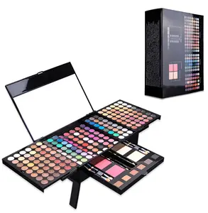 194 cor brilhante paleta sombra maquiagem conjuntos maquiagem kit tudo em uma escova de maquiagem portátil cor blush Espelho cor eyesbrown
