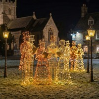 Große interaktive Laternen-Dekoration für Freizeitparks zur Weihnachtszeit – für den Innen- und Außenbereich, Themenpark-Lichtshow