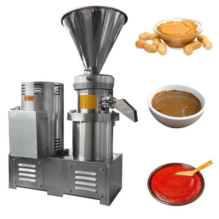 Molino coloidal, máquina de molienda de mantequilla de nuez de cacao eléctrica Industrial/máquina para hacer mantequilla de maní, molinillo