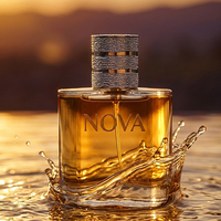 Flacon de parfum de luxe en verre transparent plat de 30 ml avec pulvérisateur à brume fine, atomiseur de parfum vide, emballage cosmétique rechargeable