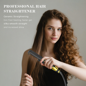 Professional <strong>Hair</strong> <strong>Straightener</strong> for Hot Comb <strong>Hair</strong> Style Tool Fast Heating <strong>Hair</strong> Iron Curler 2 in 1 Hairdressing Appliance - Product Image 4