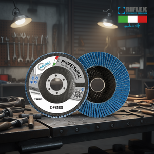 Disque à lamelles professionnel Fervi 125 mm, disque abrasif sans fer pour ponçage du métal - Product Image 2