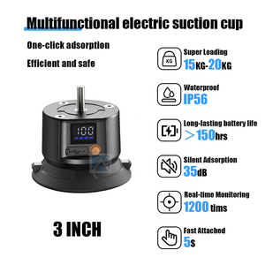 Водонепроницаемая 3-дюймовая автомобильная присоска для окон и мрамора, основание из алюминиевого сплава с манометром для камеры - Product Image 2