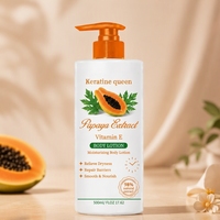 Lait Corporel Éclaircissant Végan et Sans Cruauté Animale à la Papaye et Vitamine E 500ml – Hydratant, Adoucissant et Illuminateur pour le Corps