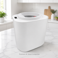 Compostador de Residuos de Alimentos de 4L, Máquina Eléctrica de Cocina que Convierte los Desechos en Tierra Rica en Nutrientes para Jardinería Doméstica, Inodoro para Interiores