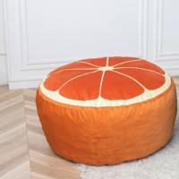 Vente chaude Moderne Design Européen Personnalisable Gris Pouf Canapé Chaise Doux Confortable Tissu Intérieur Salon Contemporain