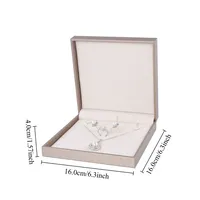 Ensemble d'Emballage Élégant en PU Bague Bracelet Collier Bracelet Cadeau de Mariage Boîte à Bijoux
