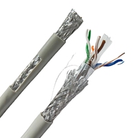 Câble LAN Cat6 SFTP 22 AWG, conducteur en cuivre nu, 4 paires, compatible PoE Plus, longueur personnalisée, transmission haut débit