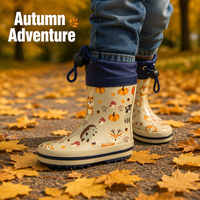 Chaussures imperméables pour enfants en caoutchouc naturel 100% avec logo personnalisé, écologiques, non toxiques, avec cordon de serrage pour les tout-petits