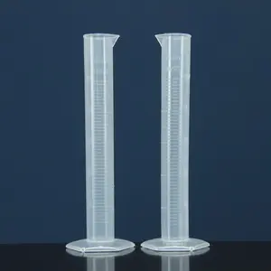 定制标志和尺寸实验室刻度聚丙烯塑料量筒