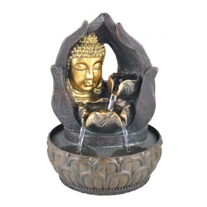 Résine Intérieur Table Fengshui Petit <span class=keywords><strong>Bouddha</strong></span> Zen Cascade Fontaines D'eau - Product Image 3
