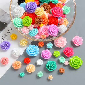 DIY Collection 3D Résine Accessoires Artificielle Crème Rose Camélia Noël Téléphone Cas Sabots Chaussures Boucles Élégant Food-Style - Product Image 3