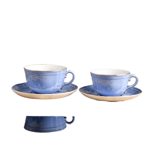 Tazas y Platillos de Porcelana China al por Mayor en Varios Tamaños, Vajilla Portátil de Estilo Americano de Lujo para Banquetes Familiares - Product Image 1