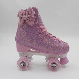 <span class=keywords><strong>โรล</strong></span>เลอร์สเกตสไตล์<span class=keywords><strong>ย</strong></span>้อนยุคแวววาวที่มีสีชมพูล้อไฟ LED และโบว์อุปกรณ์เสริมโรลเลอร์เบลดสไตล์วินเทจสำหรับเด็กผู้หญิง - Product Image 5