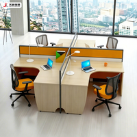 Table de bureau moderne JIUSHUN, poste de travail modulaire en bois pour employés, mobilier de bureau
