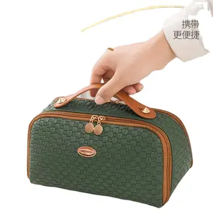 Custom Makeup Bag ins Double Layer Multifunctional Dry Wet Separation Travel Portable Cosmetic bag For Ladies