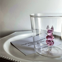 Cadeau créatif, figurine d'animal 3D créative, tasse en verre, tasse à eau en borosilicate résistante à la chaleur pour la maison, boissons chaudes et froides