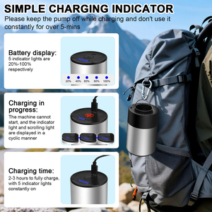 Portable Plastic <b>Battery</b>-Powered Air <b>Pump</b> 6-8kPa Quick Inflation/Deflation for Camping Inflatable Tents & Vacuum Storage Bags - Product Image 3