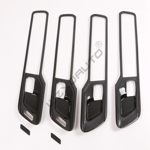 Kit de garnitures intérieures en fibre de carbone WZXD, accessoires de décoration, cadre de commutateur de fenêtre, poignées de porte pour Ram 1500 2023 - Product Image 5