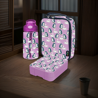 Sac à déjeuner Oumego, bouteille d'eau, boîte à déjeuner bento pour enfants, Babi Pinchos Para Lonchera, récipient alimentaire pour enfants, ensemble de boîtes à déjeuner bento
