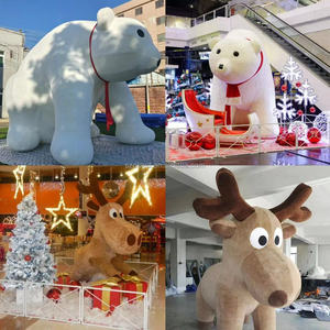 Reclame Opblaasbare Dieren Speelgoed Matras Pop Park Commerciële Versieren Grote Kerst Gigantische Opblaasbare Teddy <span class=keywords><strong>Gummy</strong></span> Ijsbeer - Product Image 6