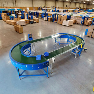 Endüstriyel PVC Güçlü 180 Derece 360 Derece Kavisli Montaj Hattı Yarım Daire Dönüş Konveyör Bant Sistemi Depo Paketleme İçin - Product Image 3