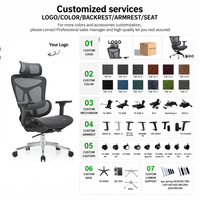 Chaise de bureau Aston en maille, dossier haut, pivotante, appui-tête 3D réglable, accoudoirs 3D en PU, base chromée, cadre en aluminium, pour bureau à domicile, salon