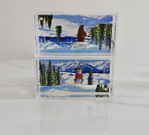 Articoli Souvenir da viaggio personalizzati fermacarte torre Eiffel della neve francese - Product Image 2