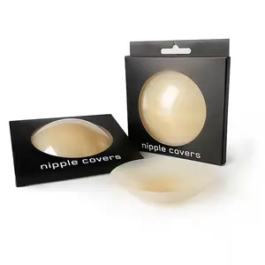 超薄型シリコン再利用可能なニップルレススティックニップルカバー粘着性パテ女性用乳房ニップルカバー