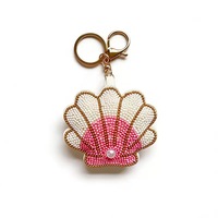 Nouveau porte-clés créatif en alliage avec pendentif représentant des créatures marines, coquillages, homard, crabe, perles roses et décapsuleur, vente en gros pour femme