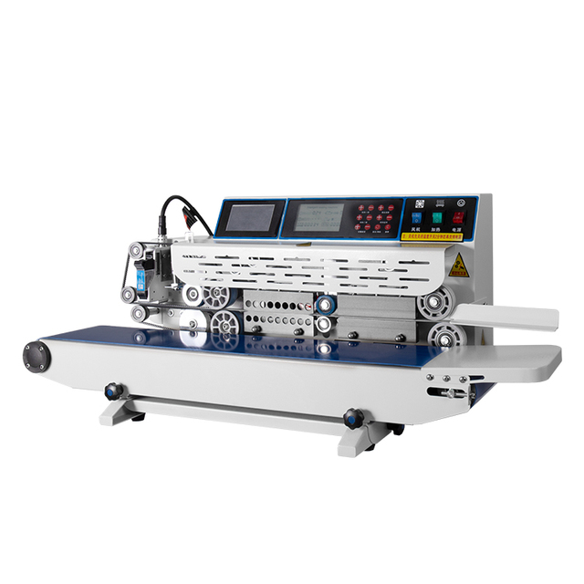 Plastic Bag Band Sealer Continous Sealing Machine With Inkjet Printer