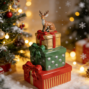 Adornos <span class=keywords><strong>de</strong></span> Resina Personalizables BZY, Decoración para el Hogar, Regalos Navideños, Diseño <span class=keywords><strong>de</strong></span> <span class=keywords><strong>Reno</strong></span> y Torre <span class=keywords><strong>de</strong></span> Regalos - Product Image 5