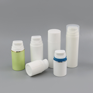 Botellas populares de plástico PP con bomba de loción sin aire 30ml 50ml 80ml 100mL 120ml Acabado suave al tacto Verde mate con <span class=keywords><strong>boca</strong></span> ancha - Product Image 3