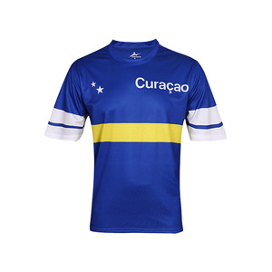 Maillot <span class=keywords><strong>de</strong></span> football respirant à manches courtes pour supporter <span class=keywords><strong>de</strong></span> l'équipe nationale d'Haïti, avec drapeau, multi-pays, pour matchs <span class=keywords><strong>de</strong></span> football - Product Image 2