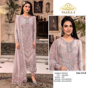 Ropa y accesorios Ropa étnica Traje pakistaní con trabajo de secuencia de bordado con traje de Salwar DE BODA Zarkan - Product Image 3