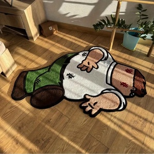 Alfombra de suelo para el hogar <span class=keywords><strong>Kuso</strong></span> creativa de dibujos animados, manta decorativa de poliéster para sala de estar, dormitorio, estudio, mecedora, transfronteriza - Product Image 2
