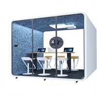 Bilik Kedap Suara Cyspace, Pod Ponsel, Studio Live-Streaming, Kantor Rumah, Pod Tidur Seri Star, Rangka Logam Modern untuk 6 Orang