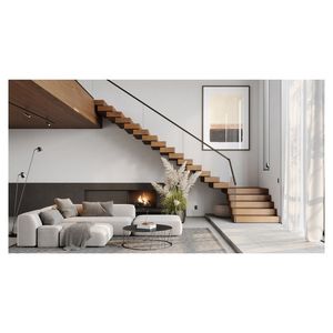 <span class=keywords><strong>Escaleras</strong></span> rectas industriales Prima con estructura de monostringer y acabado con recubrimiento en polvo para proyectos de apartamentos de <span class=keywords><strong>alquiler</strong></span> - Product Image 5