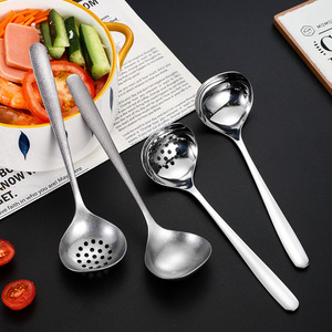 304 Stainless Steel Soup Ladle Set 8 Pieces Gold And Silver Long Handle For Serving And Cooking <b>Utensils</b> - Product Image 2