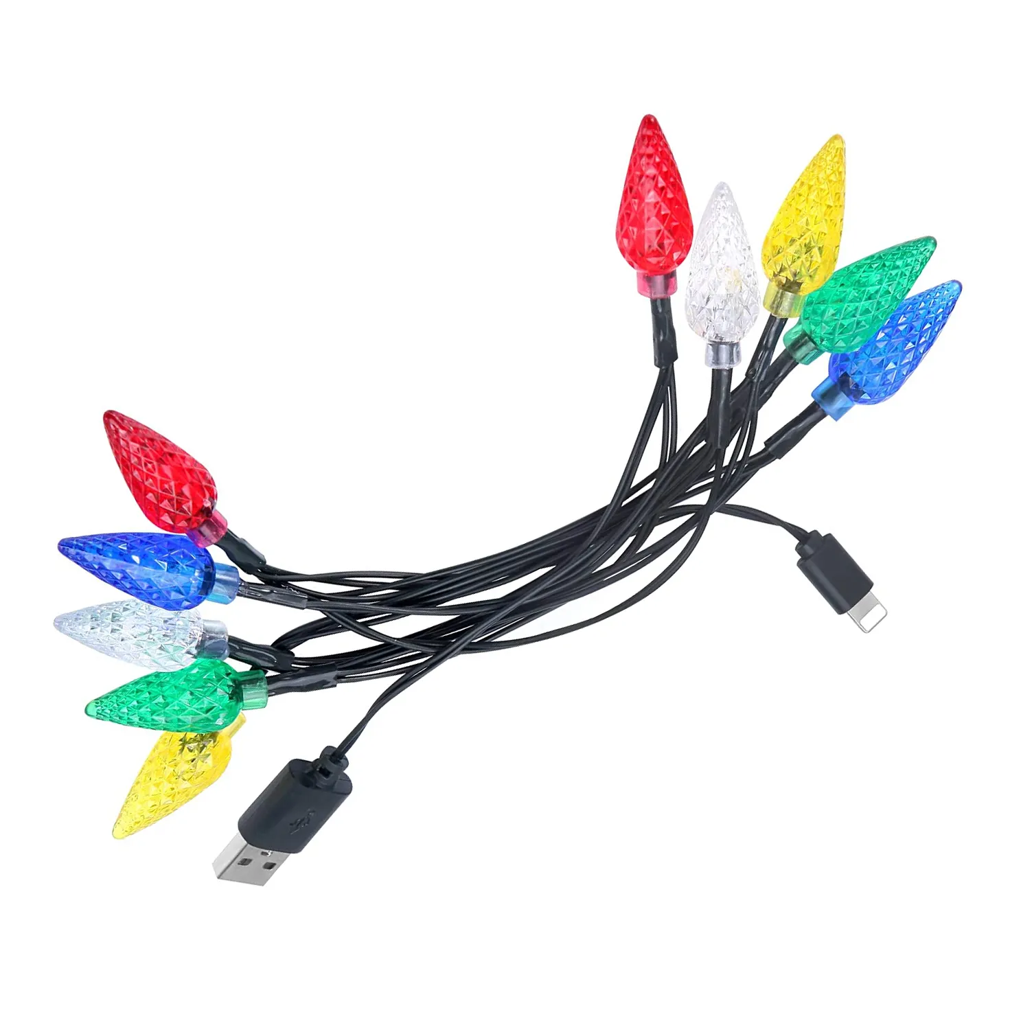 LED Christmas Lights Phone Charging Cable,Christmas lights phone charger cord,Christmas gift phone charging lights