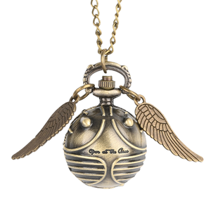 Accessoires de collier Vente en gros <span class=keywords><strong>Grande</strong></span> montre <span class=keywords><strong>horloge</strong></span> de poche à quartz boule magique dorée avec chaîne Cadeau pour garçons filles - Product Image 2