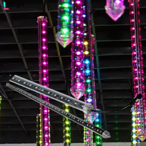 360 Grad 30mm DMX LED Meteor Tube 12Volt RGB IP67 Wasserdichtes Meteorsc hauer Regen pixel licht