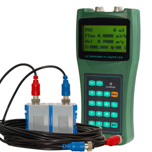 スマートポータブル超音波流量計センサーLCDディスプレイ液体水油流量計クランプパイプライン付き - Product Image 5