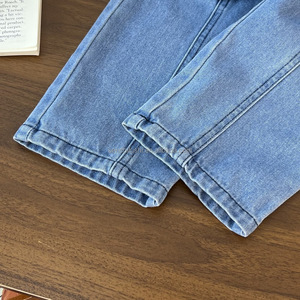 D631 남아용 소프트 쉘 단색 카우보이 슈트 가을/겨울 2026 신상 패션 캐주얼 재킷 + 조거 팬츠 투피스 세트 - Product Image 4