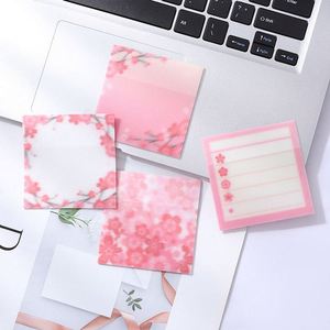 Bloc-notes autocollant transparent HengXin <span class=keywords><strong>Sakura</strong></span> avec papeterie brillante, bloc-notes auto-adhésif 3*3 pour étudiants - Product Image 4