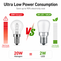Ampoule LED E14 en céramique plastique 2835, 4 LED, 2W, 160LM, Ra>80, pilote RC, AC220-240V, certifiée CE/FCC, pour usage résidentiel
