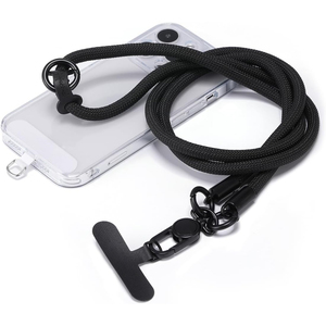 Free Sample Factory Custom Logo Durable Nylon Phone Lanyard With Hook & Phone Clip 7*450mm For Mobile Phones