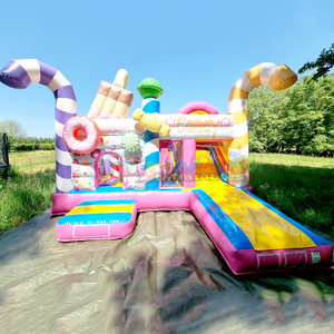 Chateau gonflable de candyland <b>inflatable</b> bouncy castle and slide combo commercial grade bounce house for kids - Product Image 1